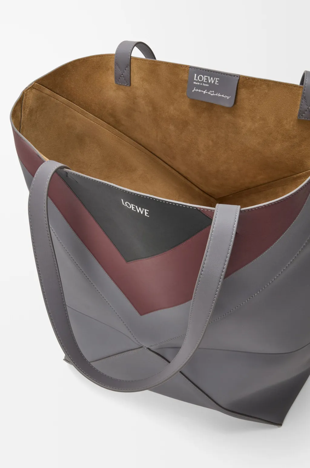 Xl Puzzle Fold Tote In Nappa Calfskin