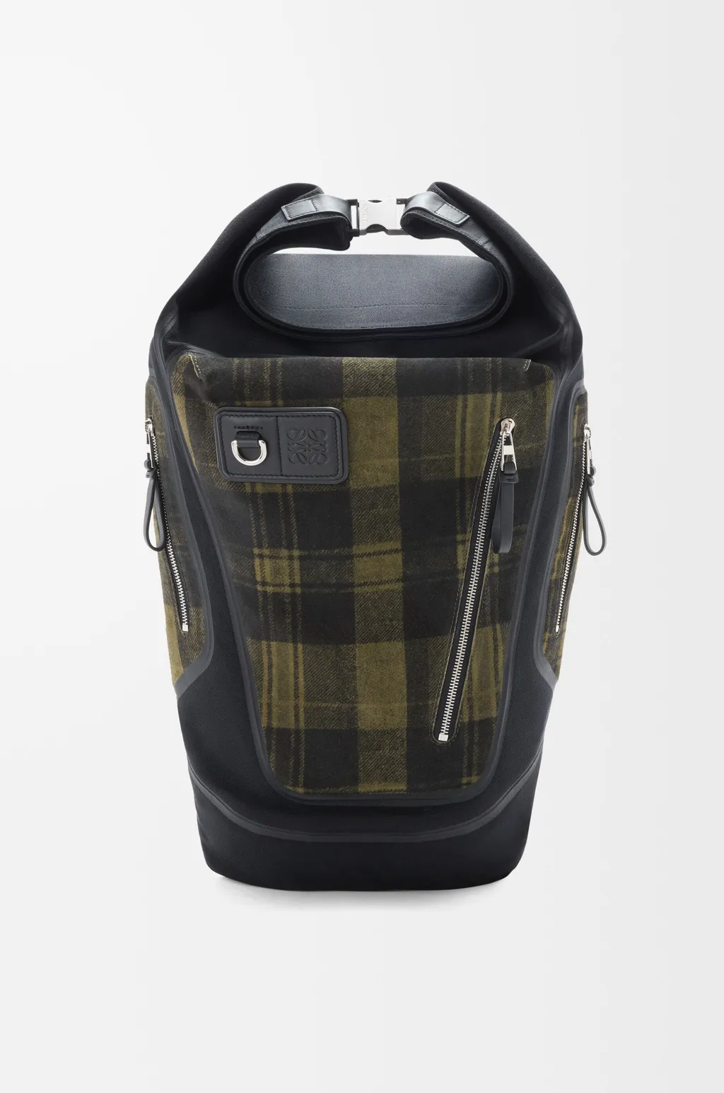Flex Roll-Top Backpack In Canvas And Brushed Suede