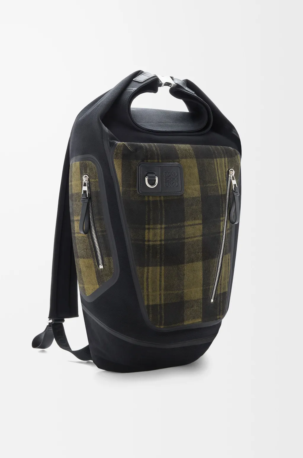 Flex Roll-Top Backpack In Canvas And Brushed Suede