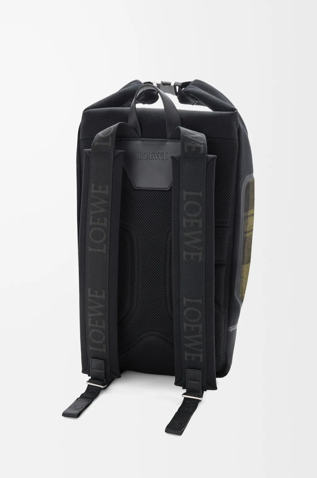 Flex Roll-Top Backpack In Canvas And Brushed Suede