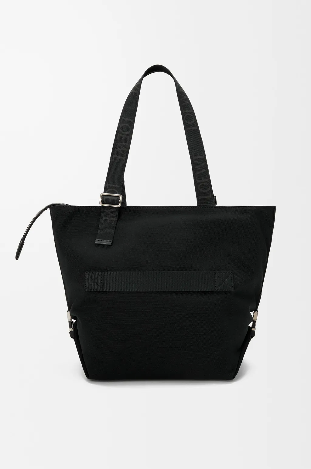 Flex Zipped Tote In Canvas And Suede