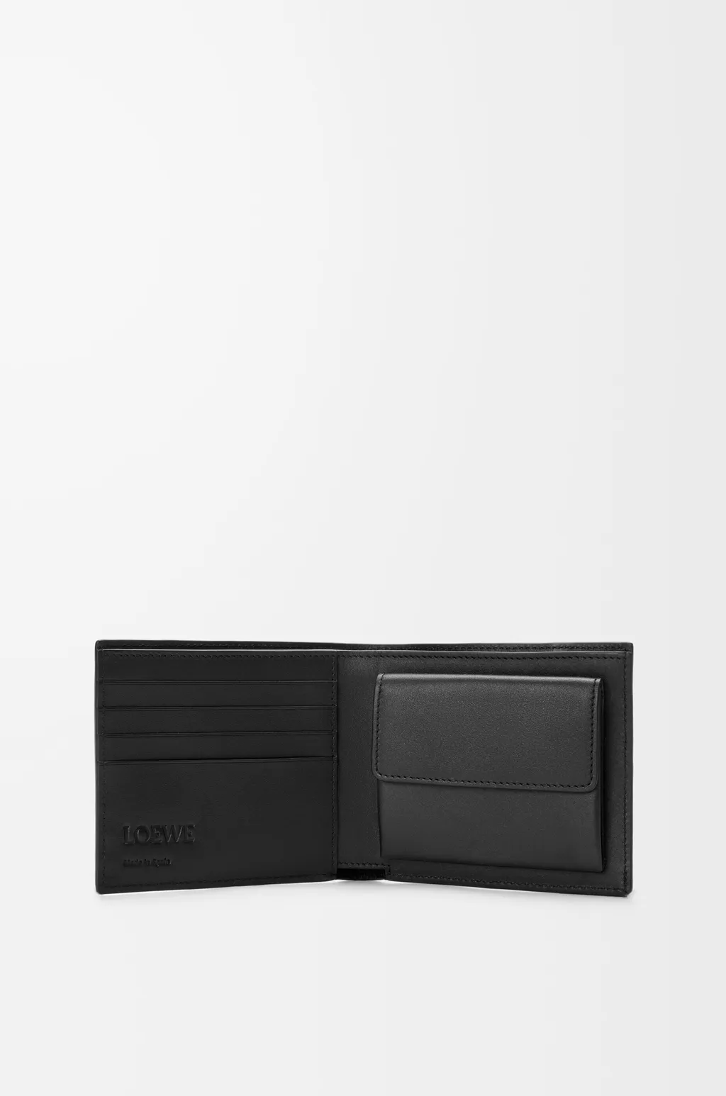 Puzzle Bifold Coin Wallet In Supple Grained Calfskin