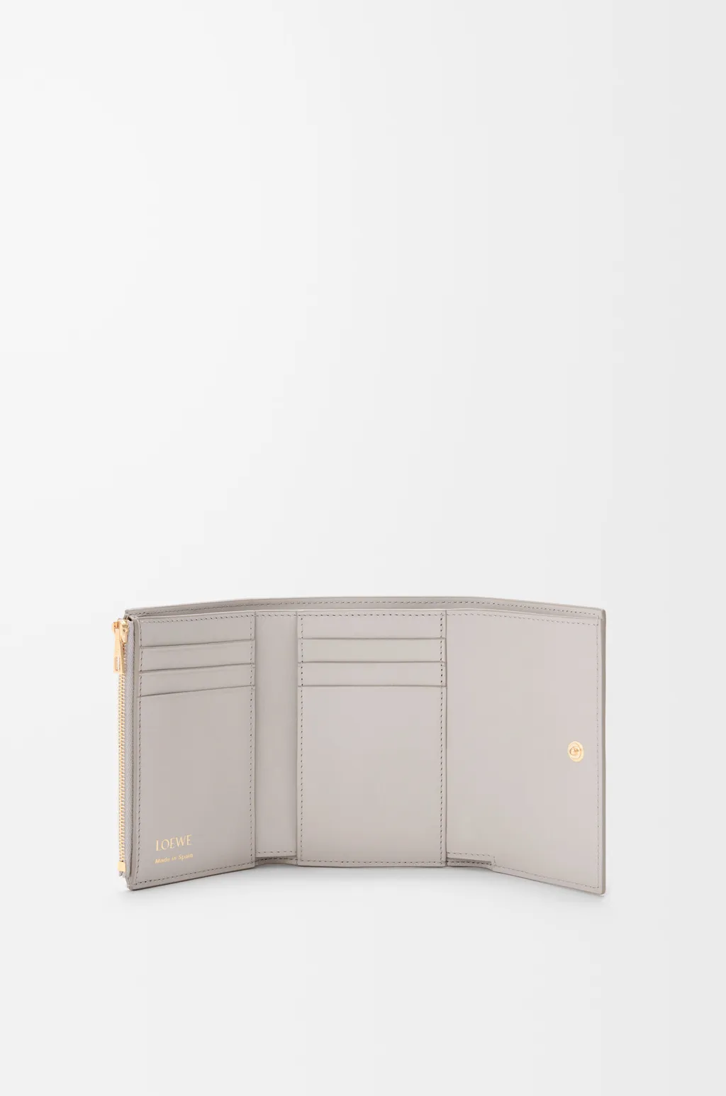 Small Vertical Wallet In Smooth And Grained Calfskin