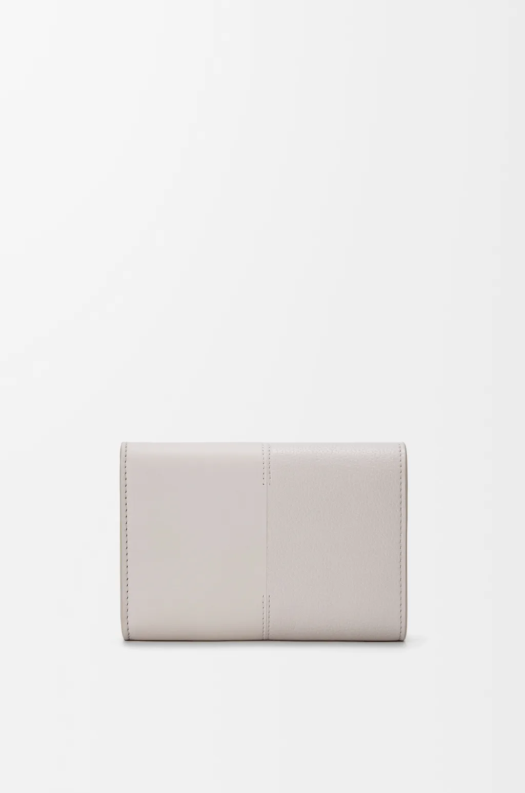 Small Vertical Wallet In Smooth And Grained Calfskin