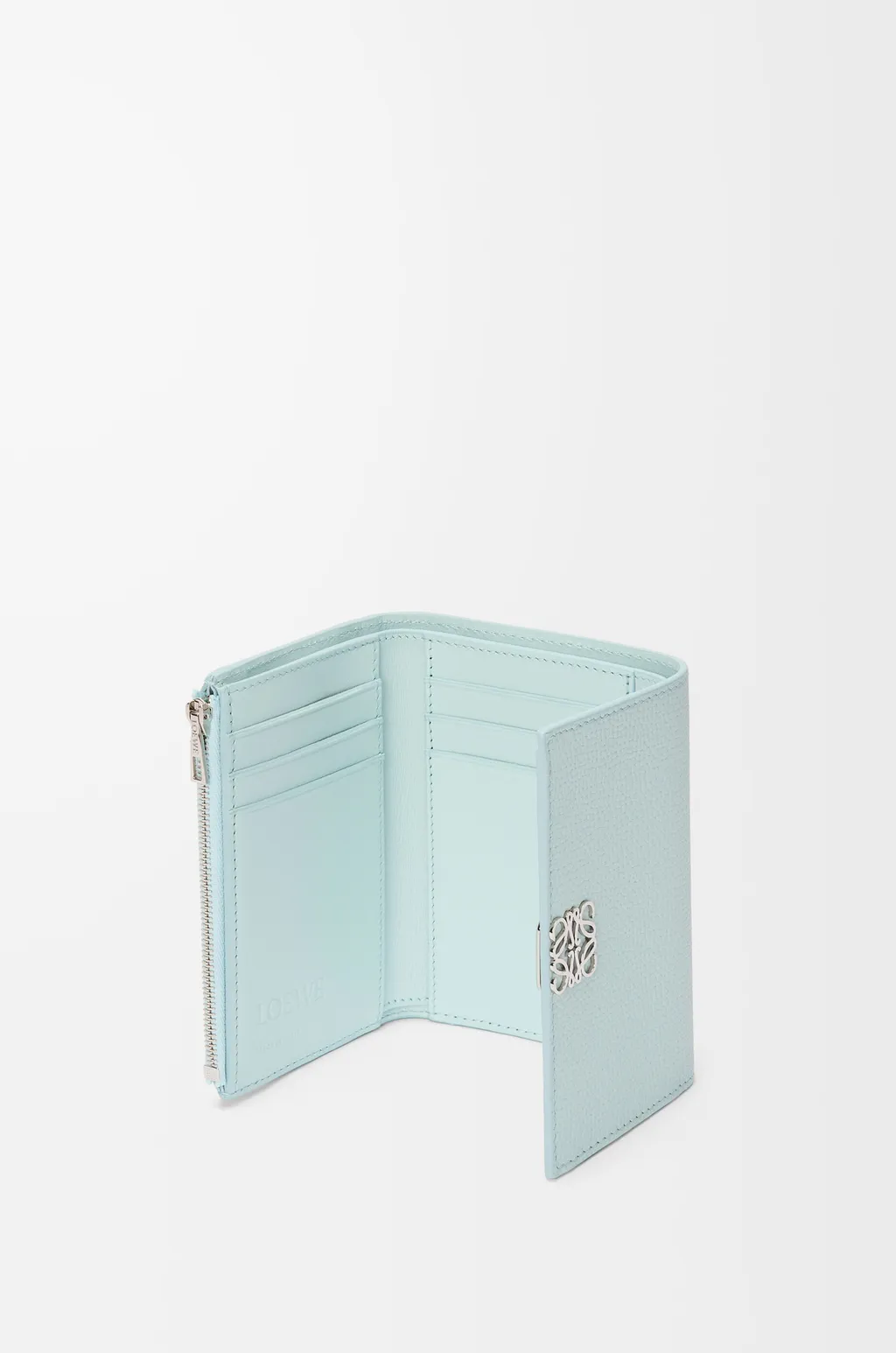 Anagram Small Vertical Wallet In Pebble Grained Calfskin