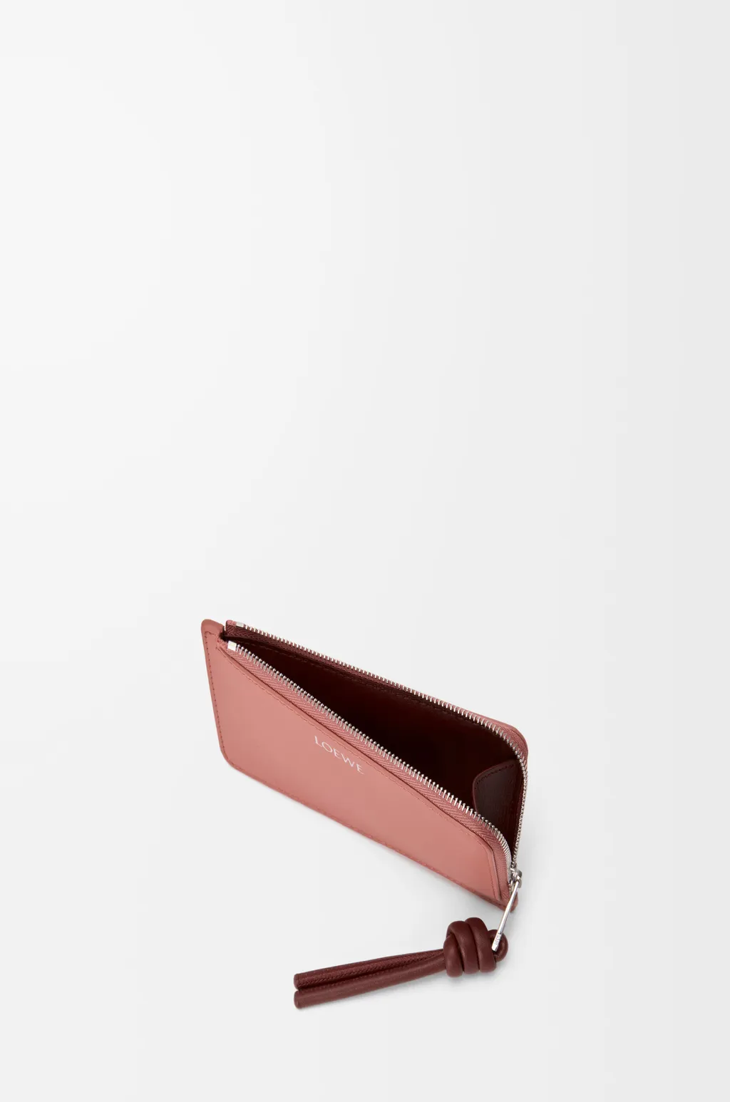 Knot Coin Cardholder In Shiny Nappa Calfskin