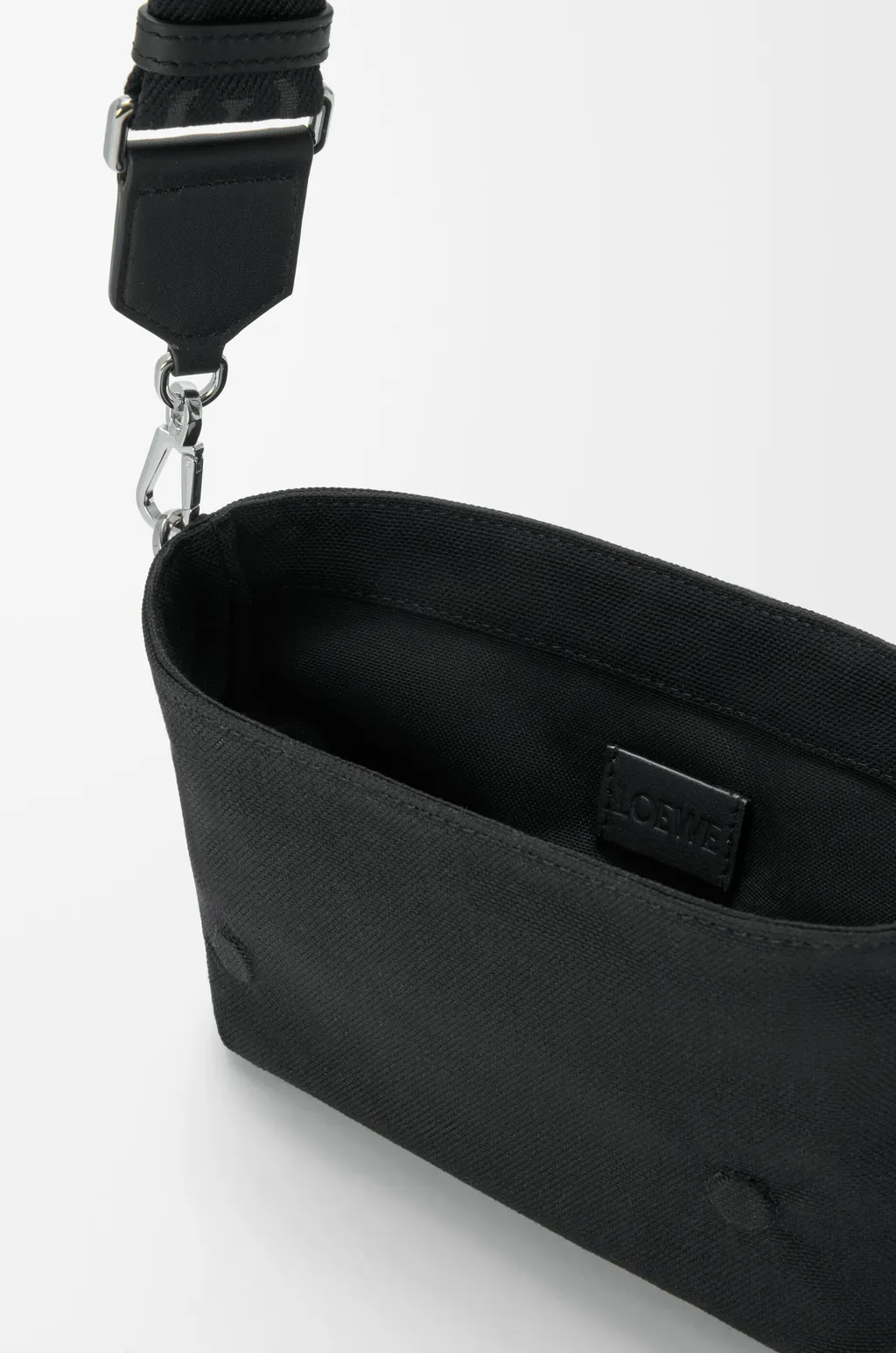 Mini Flex Messenger In Canvas And Suede