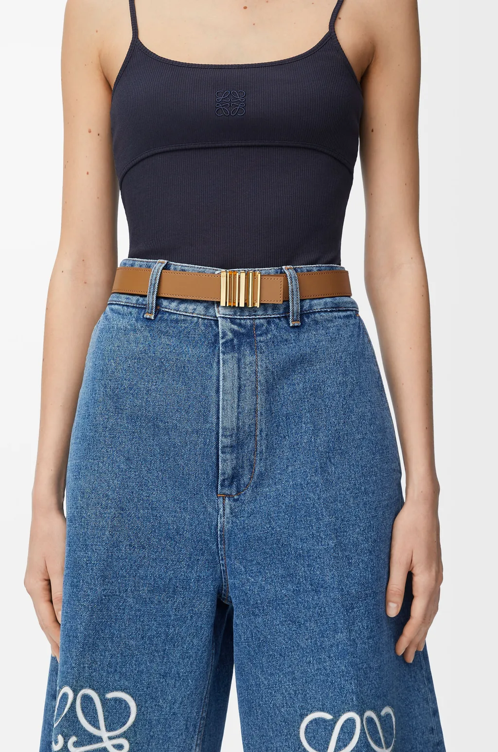 Loewe Graphic Belt In Classic Calfskin