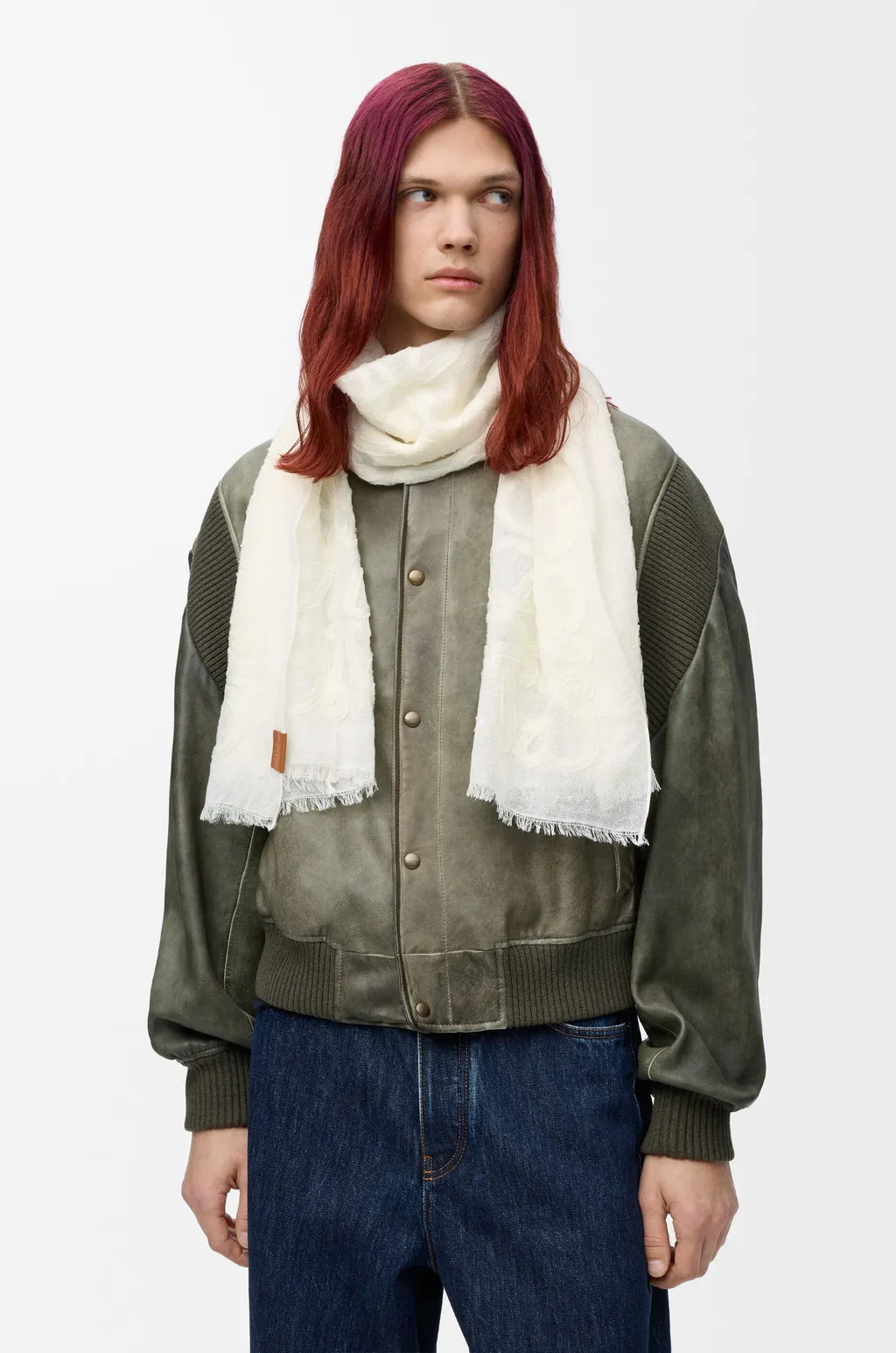 Scarf In Wool And Silk