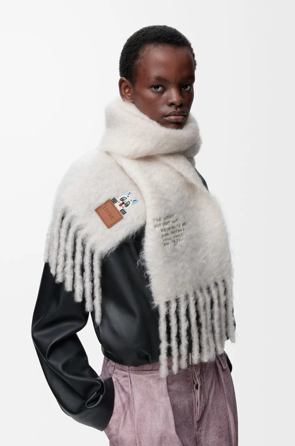 Scarf In Mohair And Wool Blend