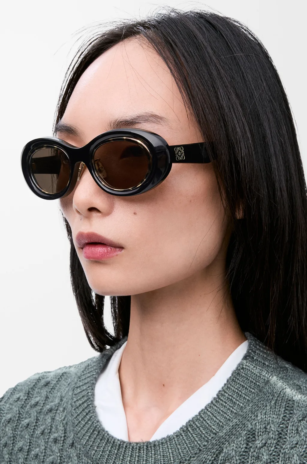 Mini Anagram Oval Sunglasses