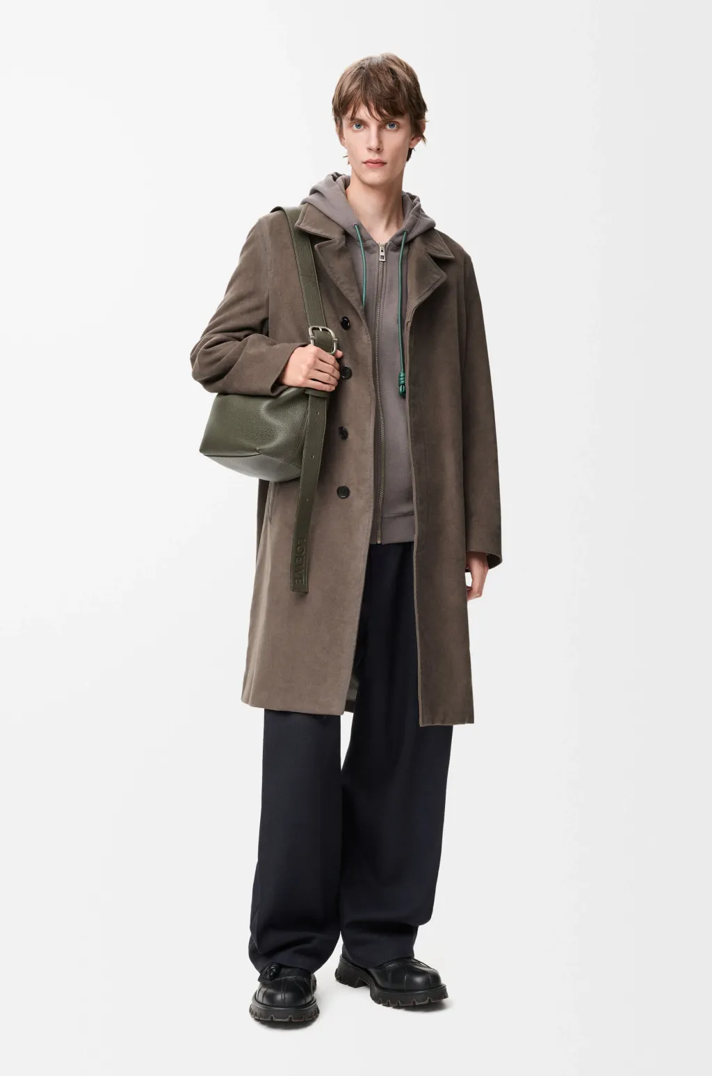 Coat In Cotton Blend