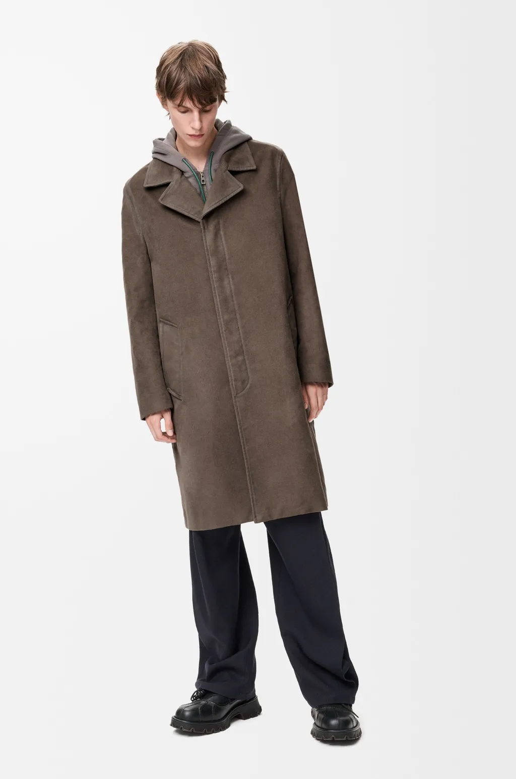 Coat In Cotton Blend