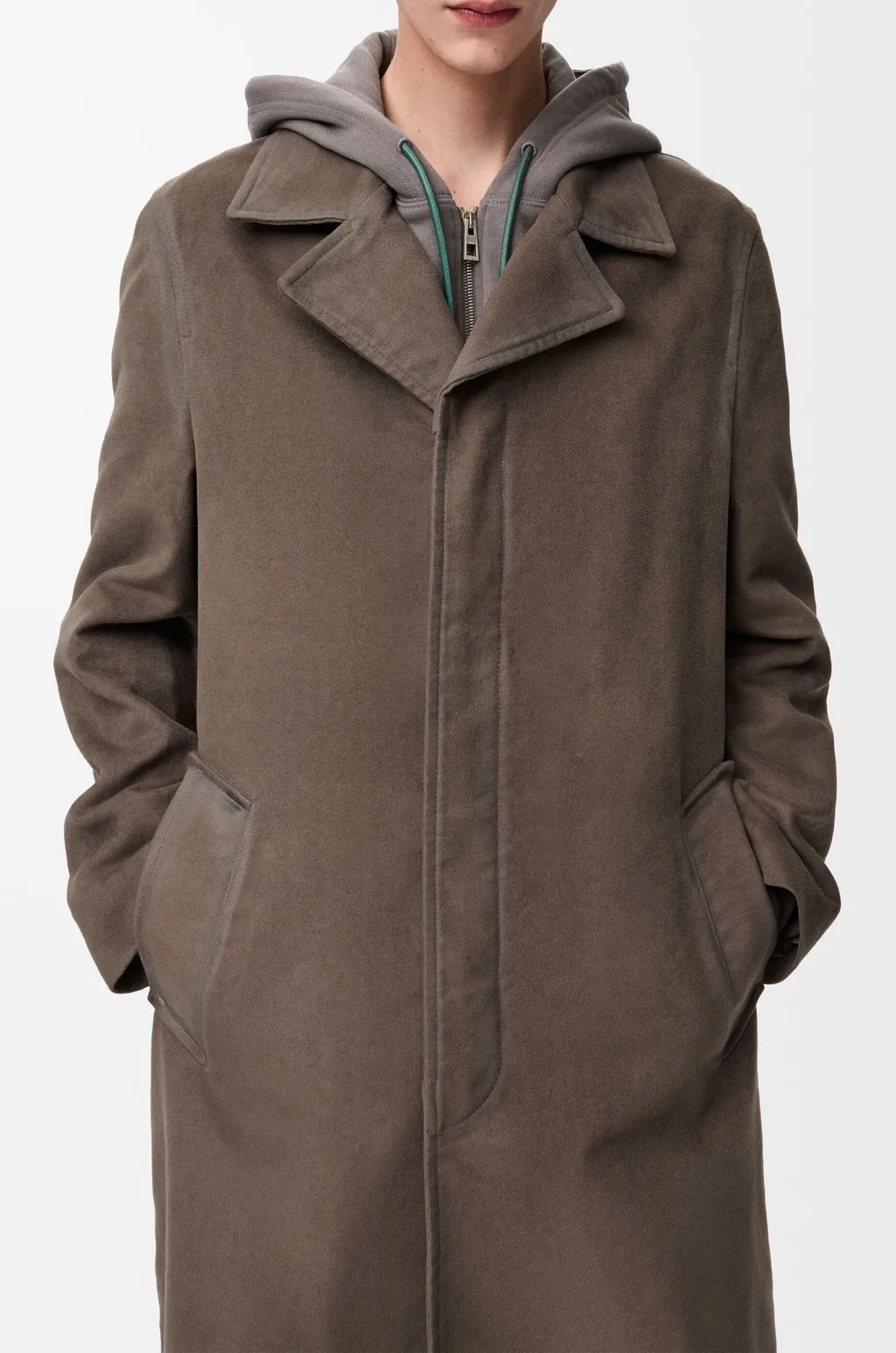 Coat In Cotton Blend