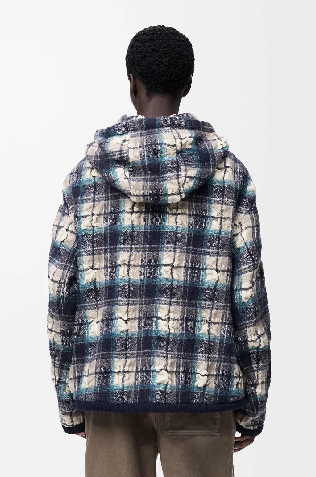 Hooded Jacket In Wool And Linen