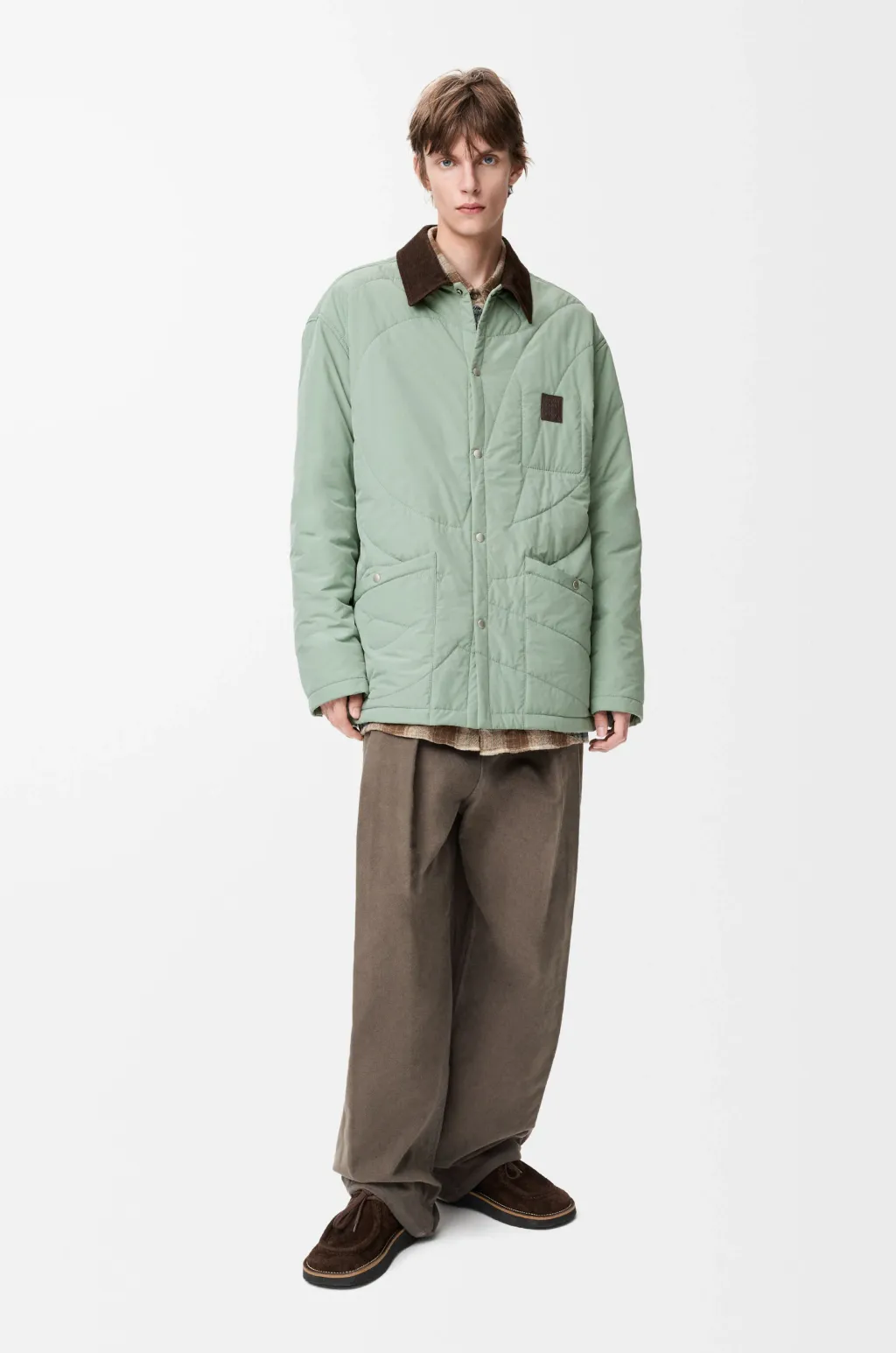 Padded Overshirt In Technical Shell