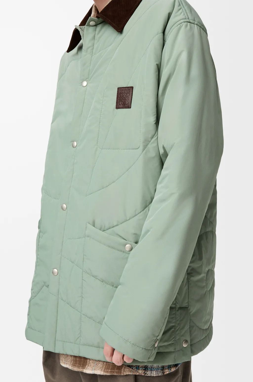 Padded Overshirt In Technical Shell