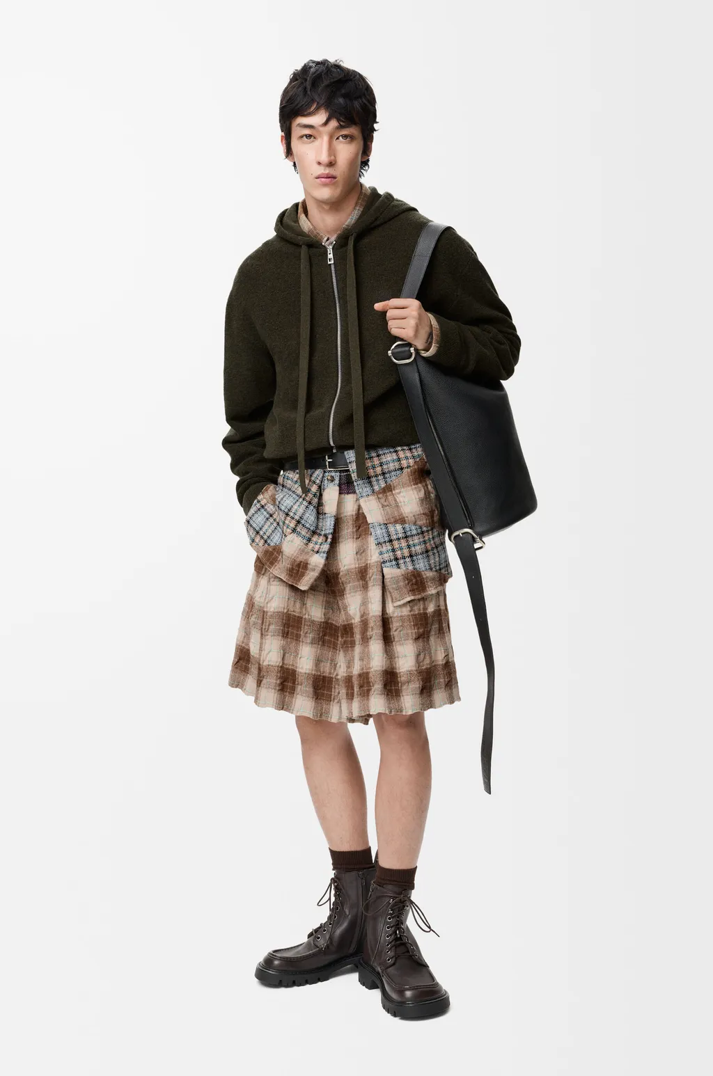 Shorts In Wool And Cotton
