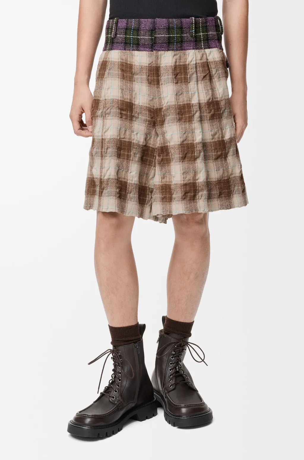 Shorts In Wool And Cotton