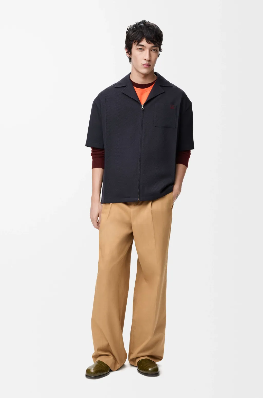 Short Sleeve Shirt In Wool
