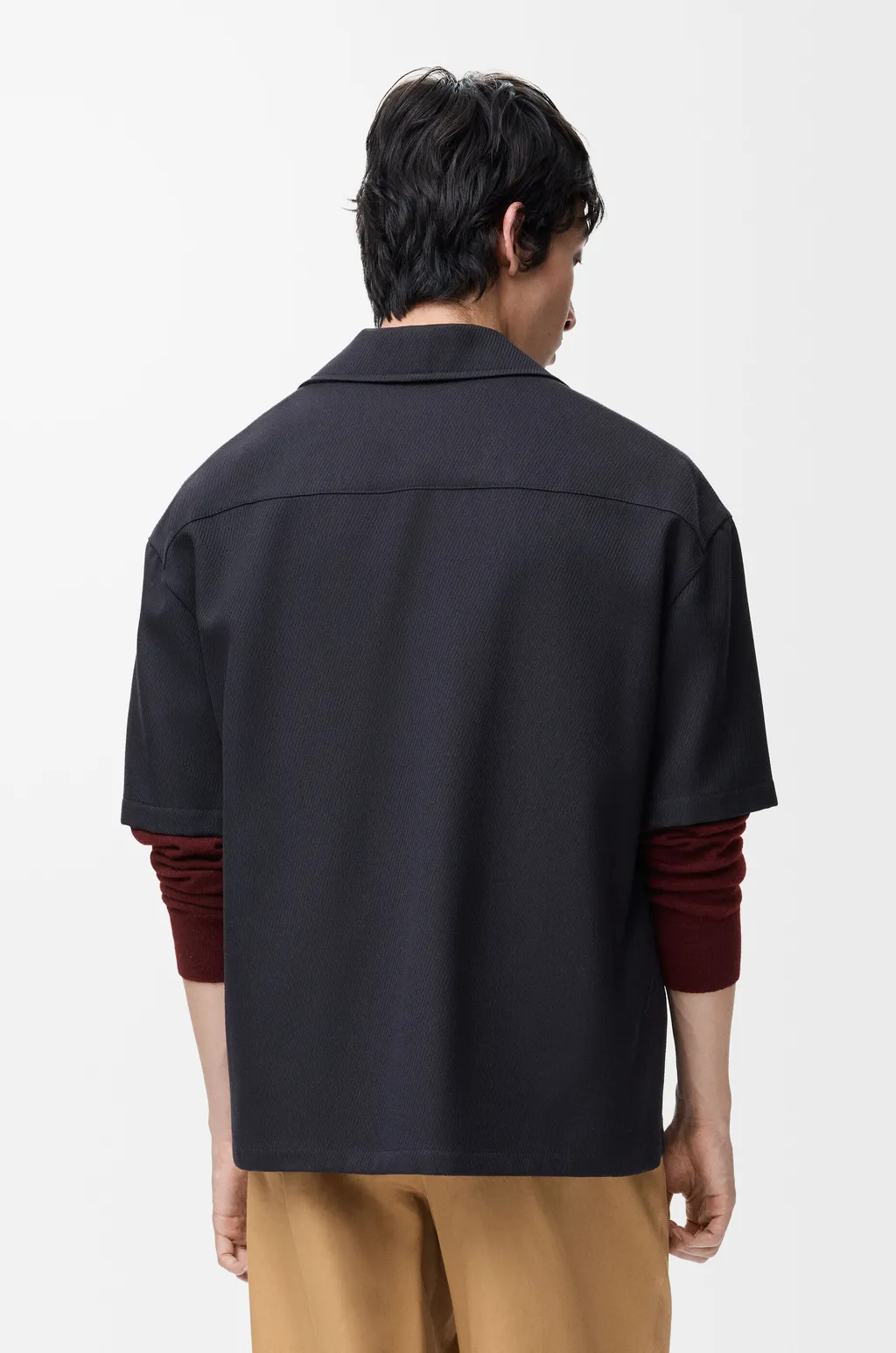 Short Sleeve Shirt In Wool