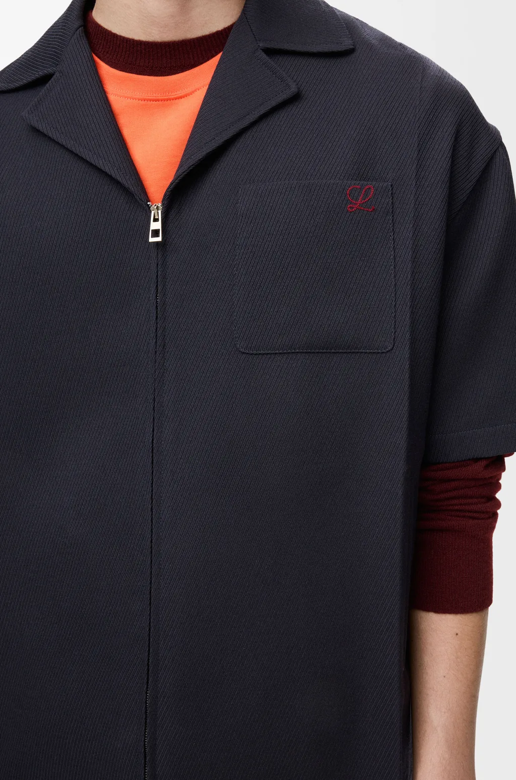 Short Sleeve Shirt In Wool