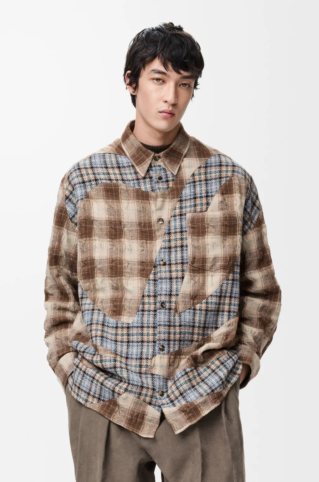 Shirt In Wool And Cotton