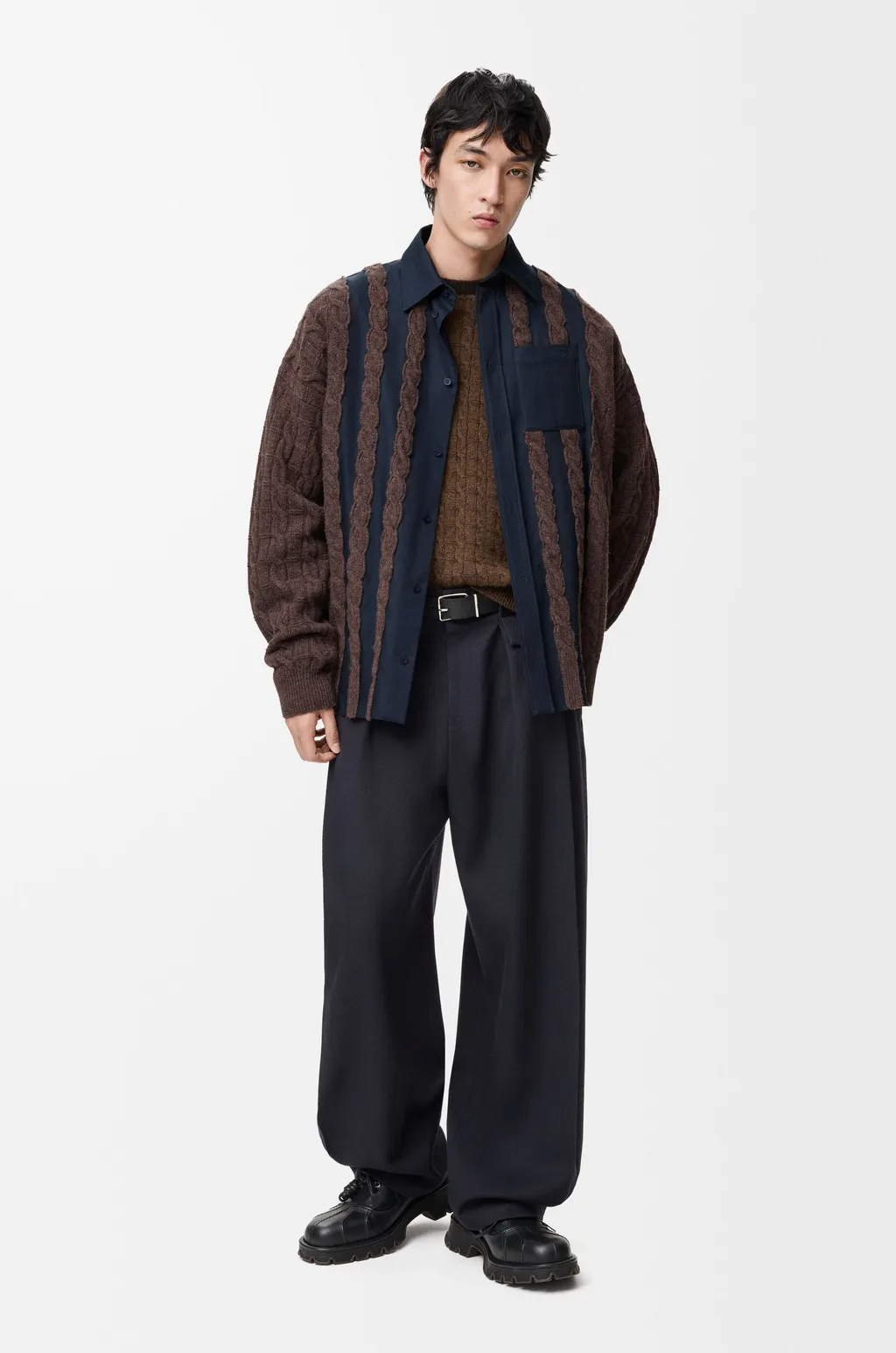 Hybrid Shirt In Cotton And Wool