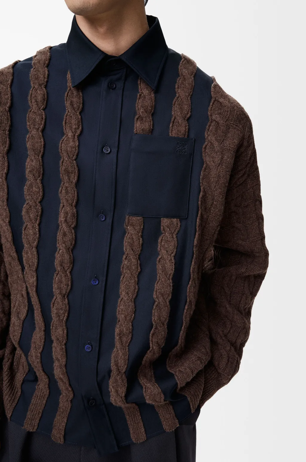 Hybrid Shirt In Cotton And Wool