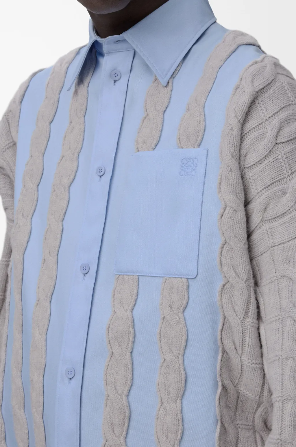Hybrid Shirt In Cotton And Wool