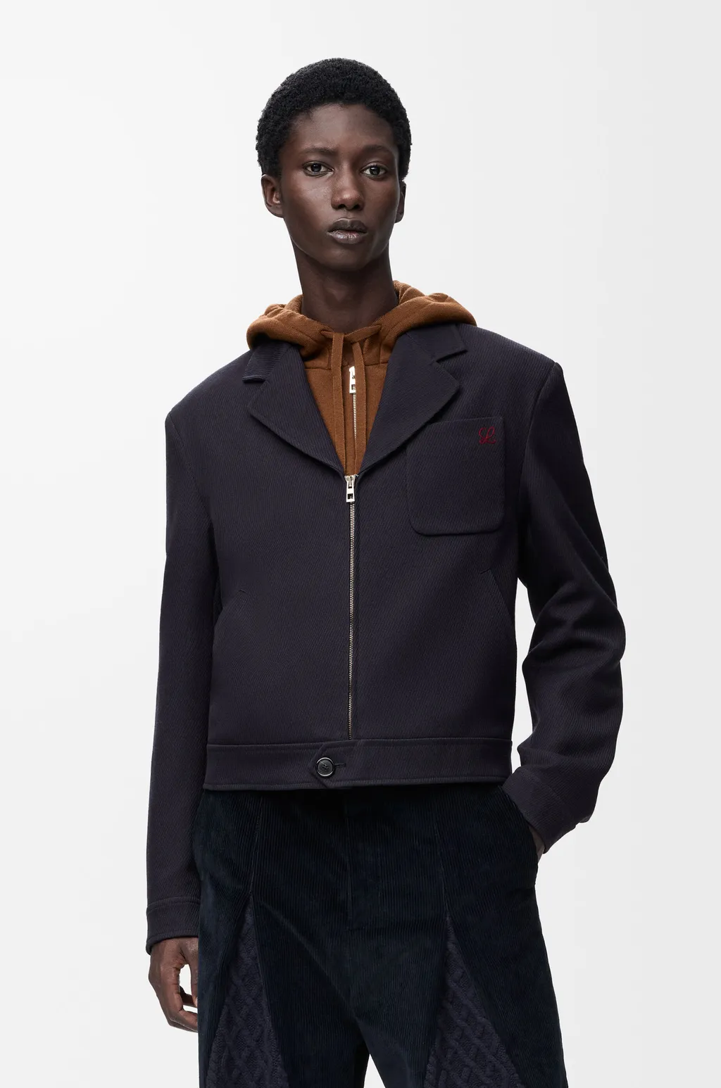Zip-Up Jacket In Wool