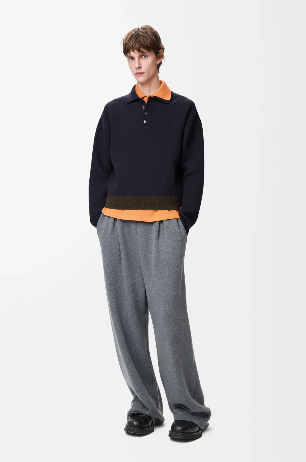 Polo Sweater In Wool