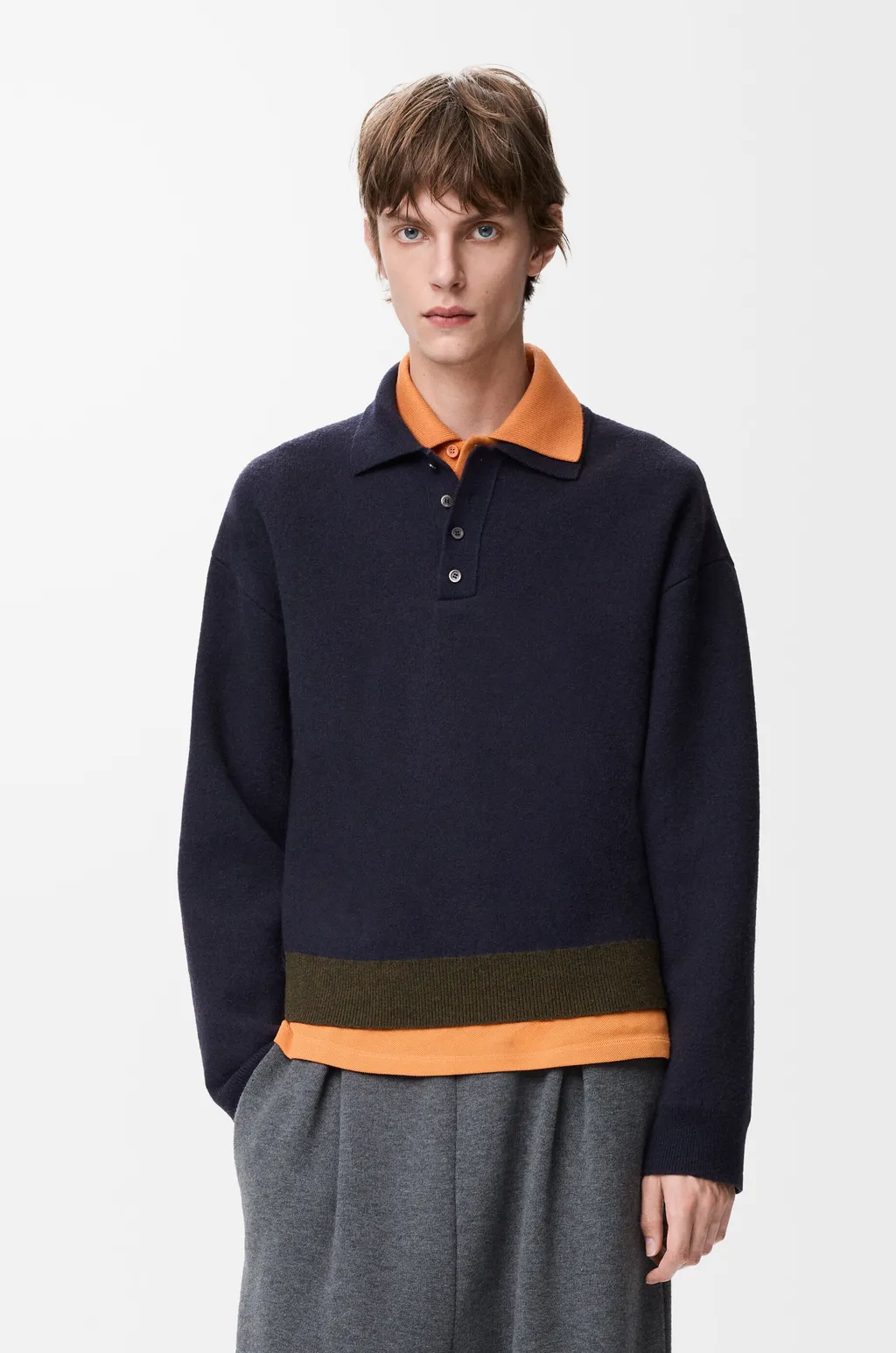 Polo Sweater In Wool