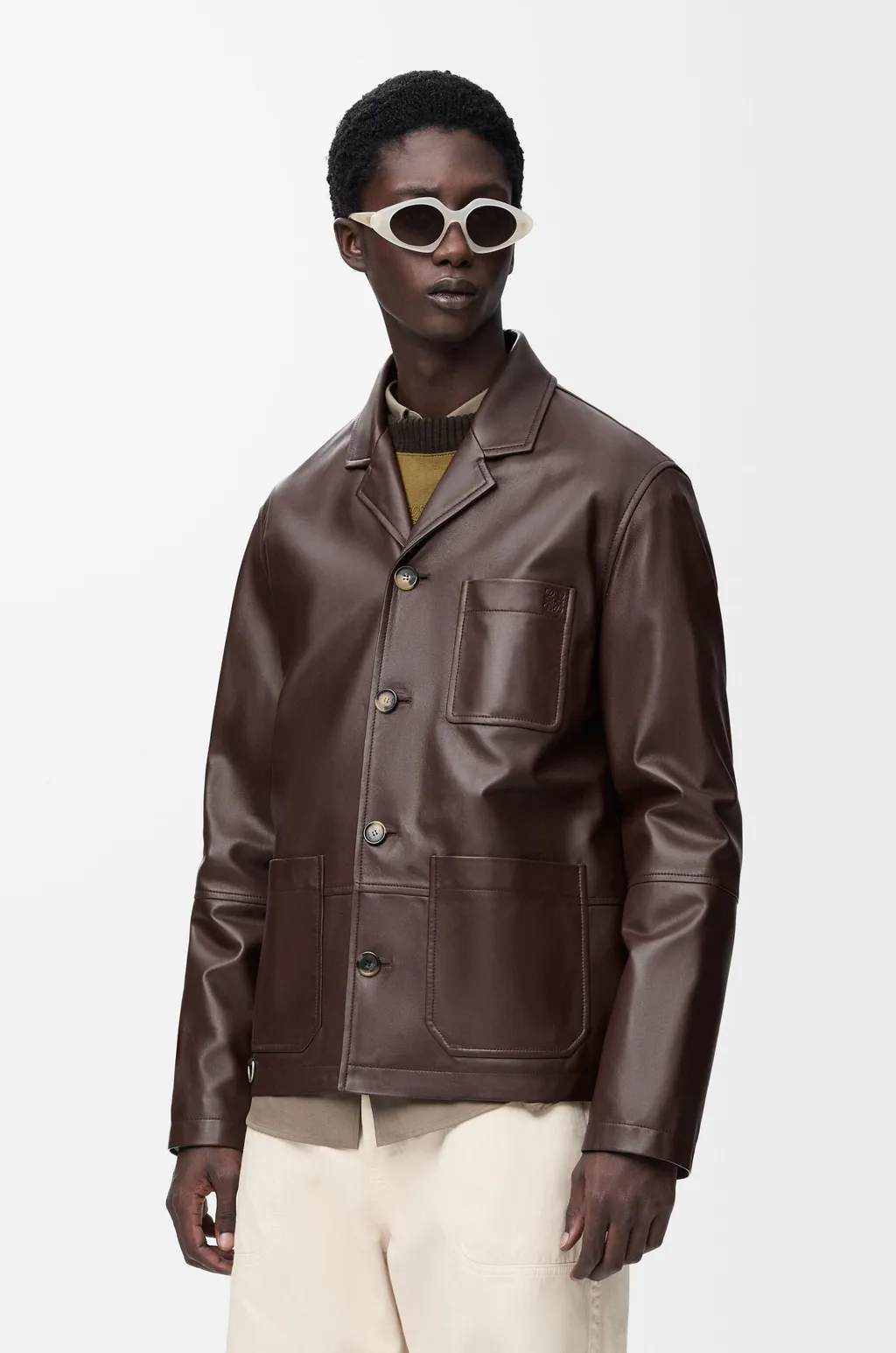 Workwear Jacket In Nappa Lambskin