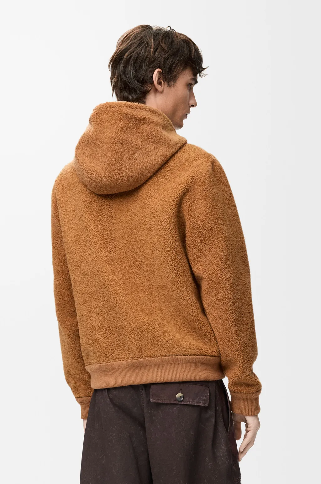 Hooded Jacket In Shearling