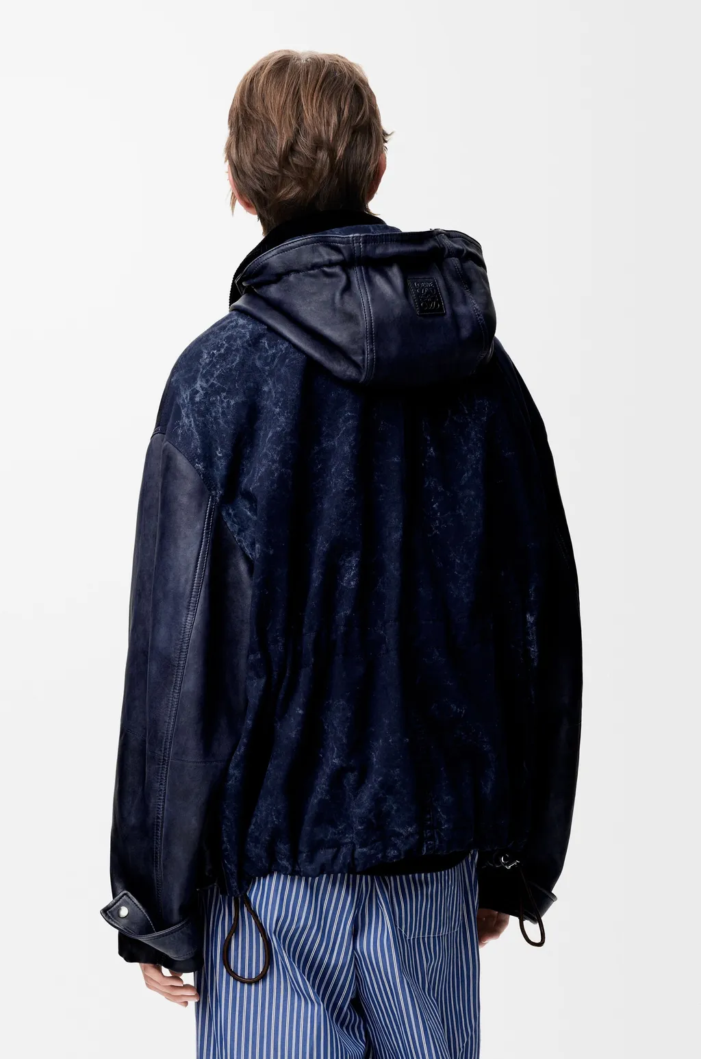 Short Parka In Nappa Lambskin And Cotton