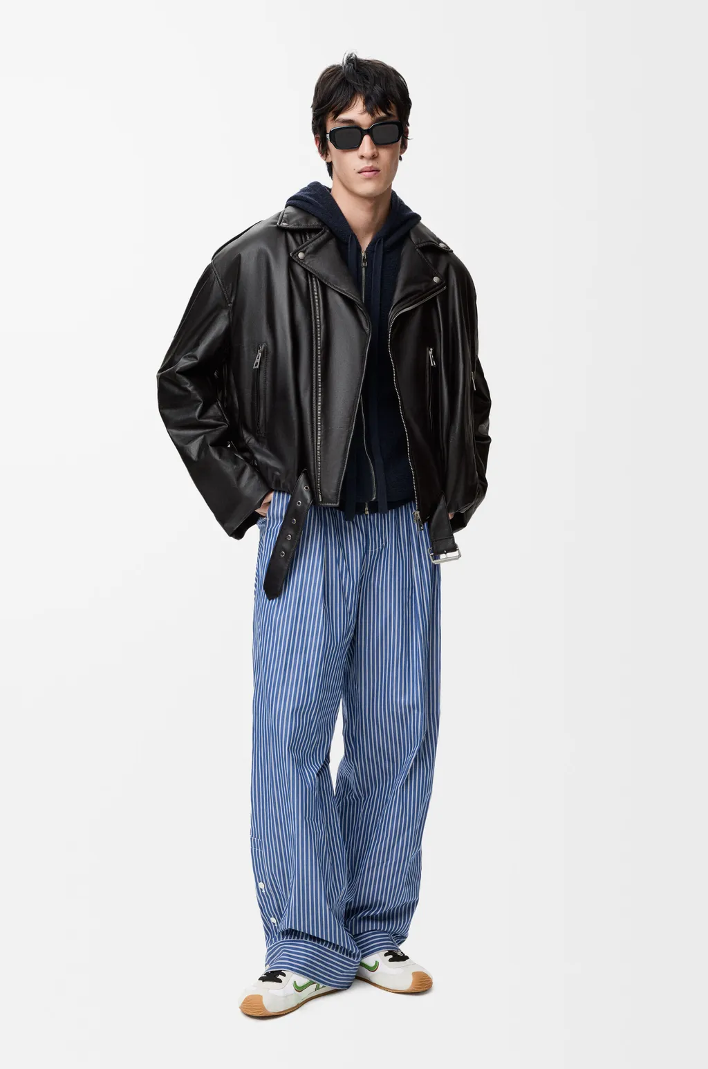 Balloon Biker Jacket In Nappa Lambskin