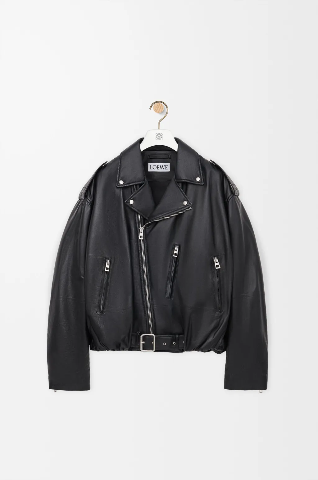 Balloon Biker Jacket In Nappa Lambskin