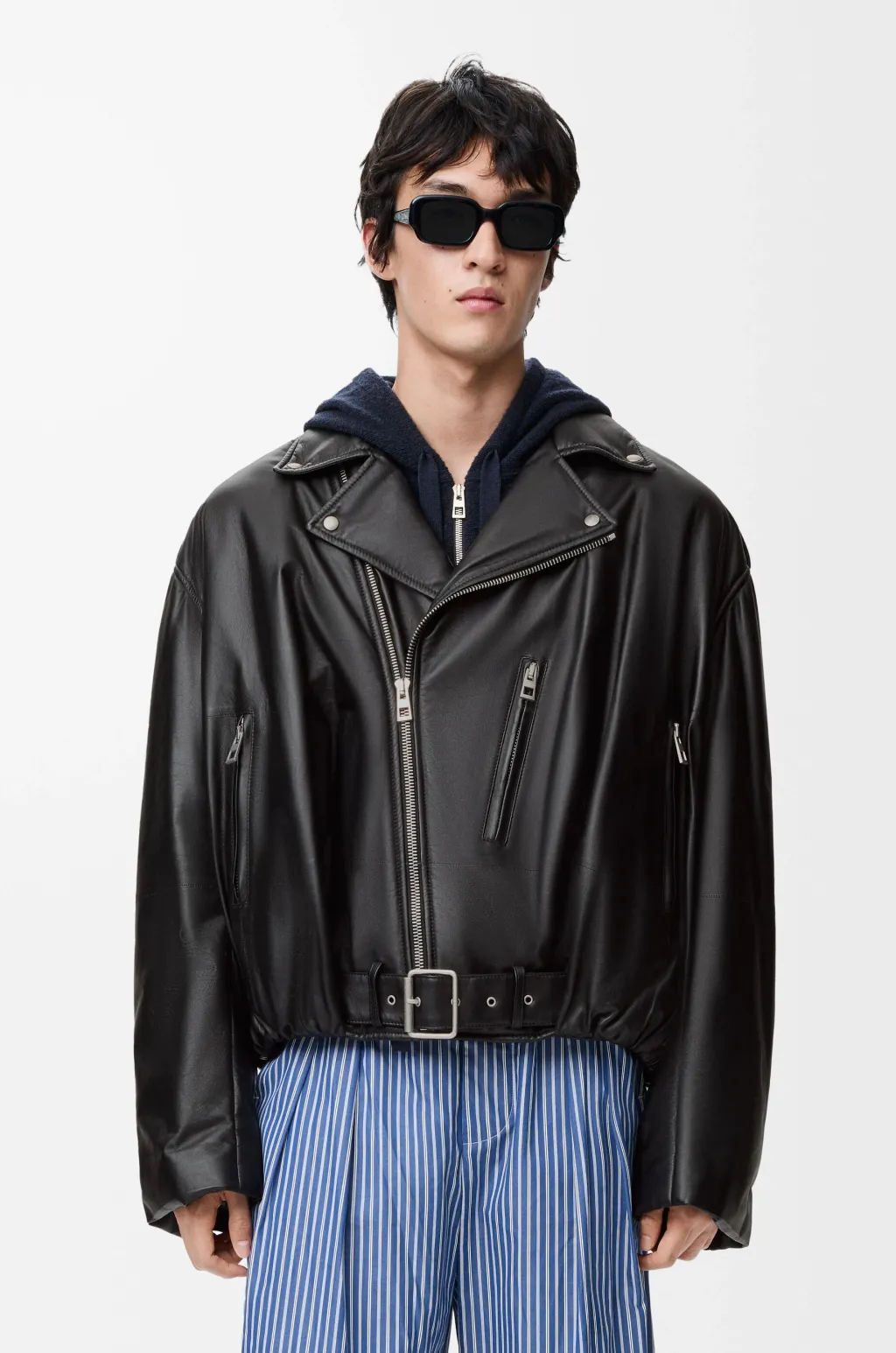 Balloon Biker Jacket In Nappa Lambskin