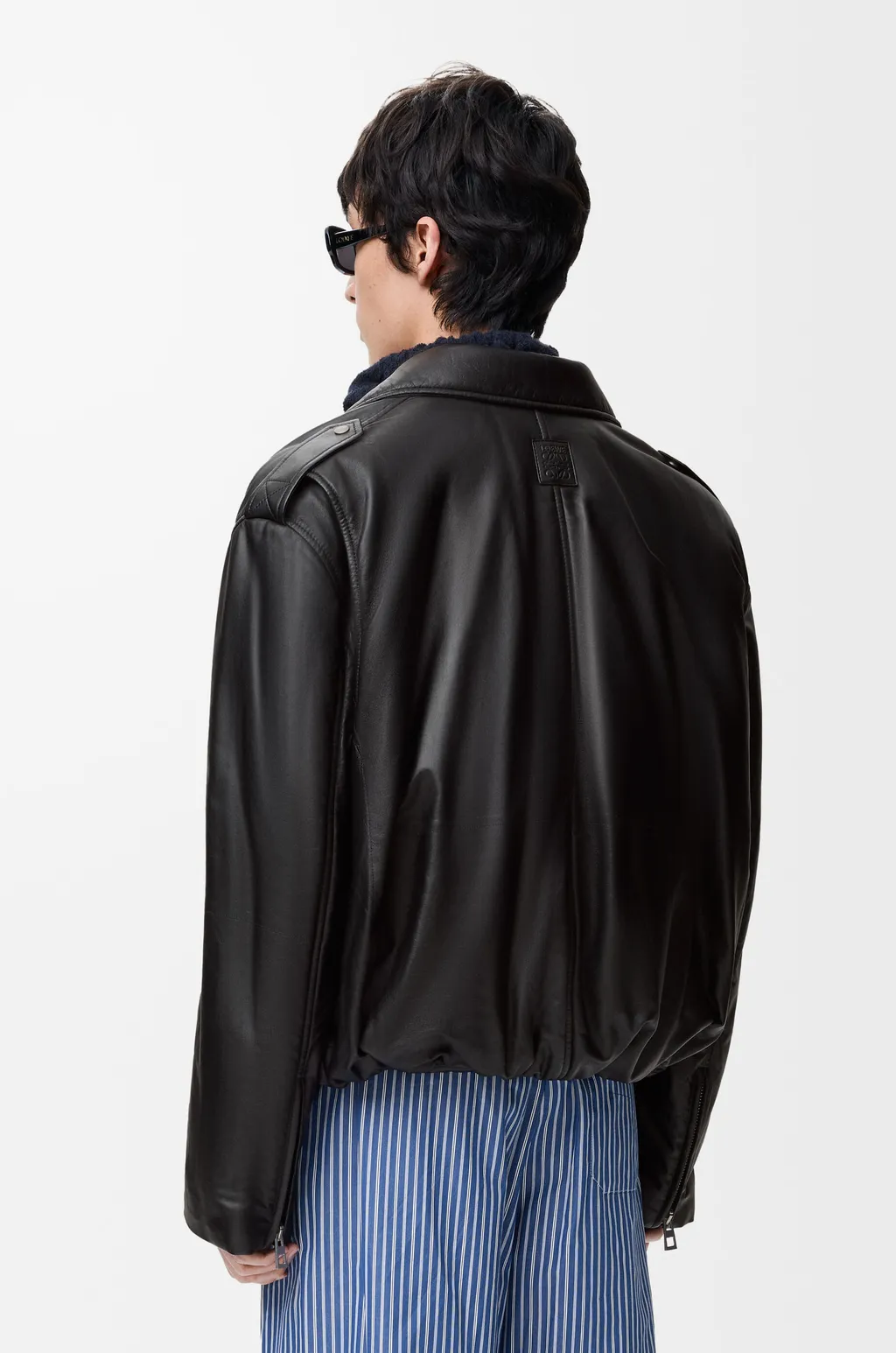 Balloon Biker Jacket In Nappa Lambskin