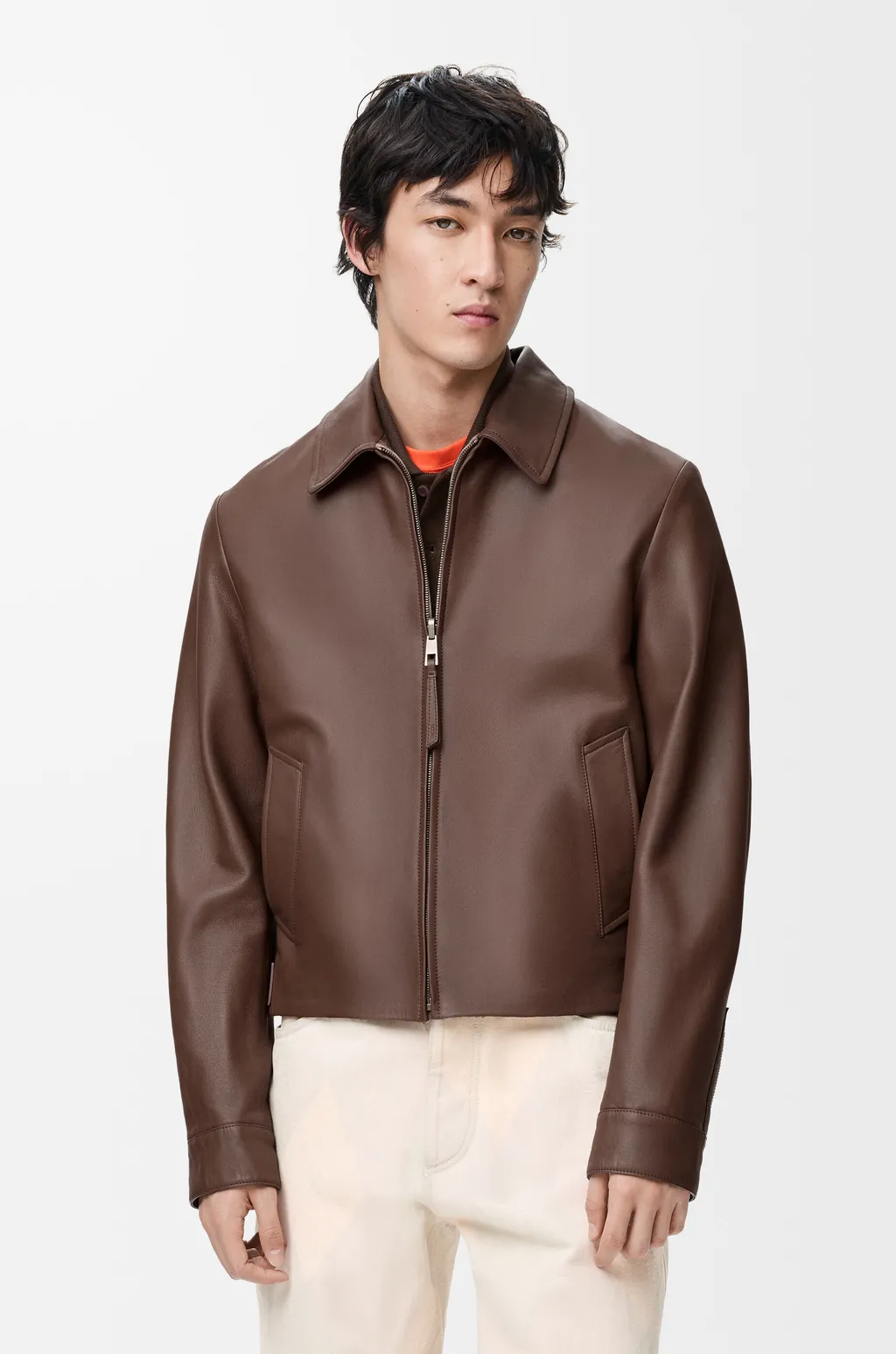 Zip-Up Jacket In Nappa Lambskin