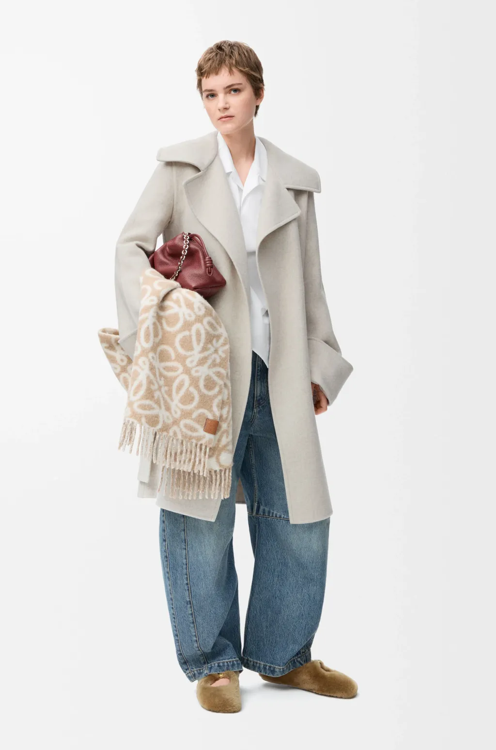 Belted Coat In Cashmere