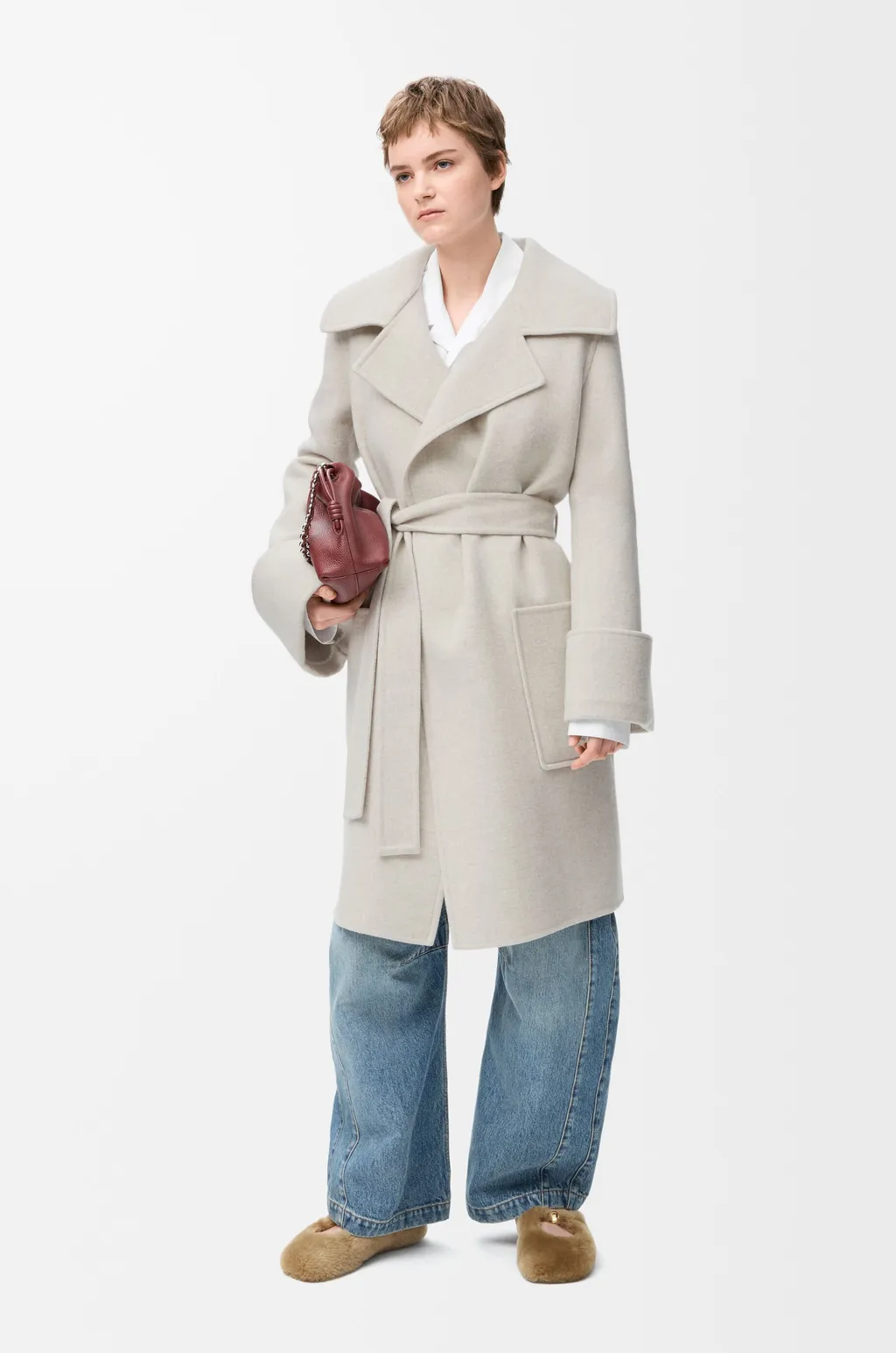 Belted Coat In Cashmere