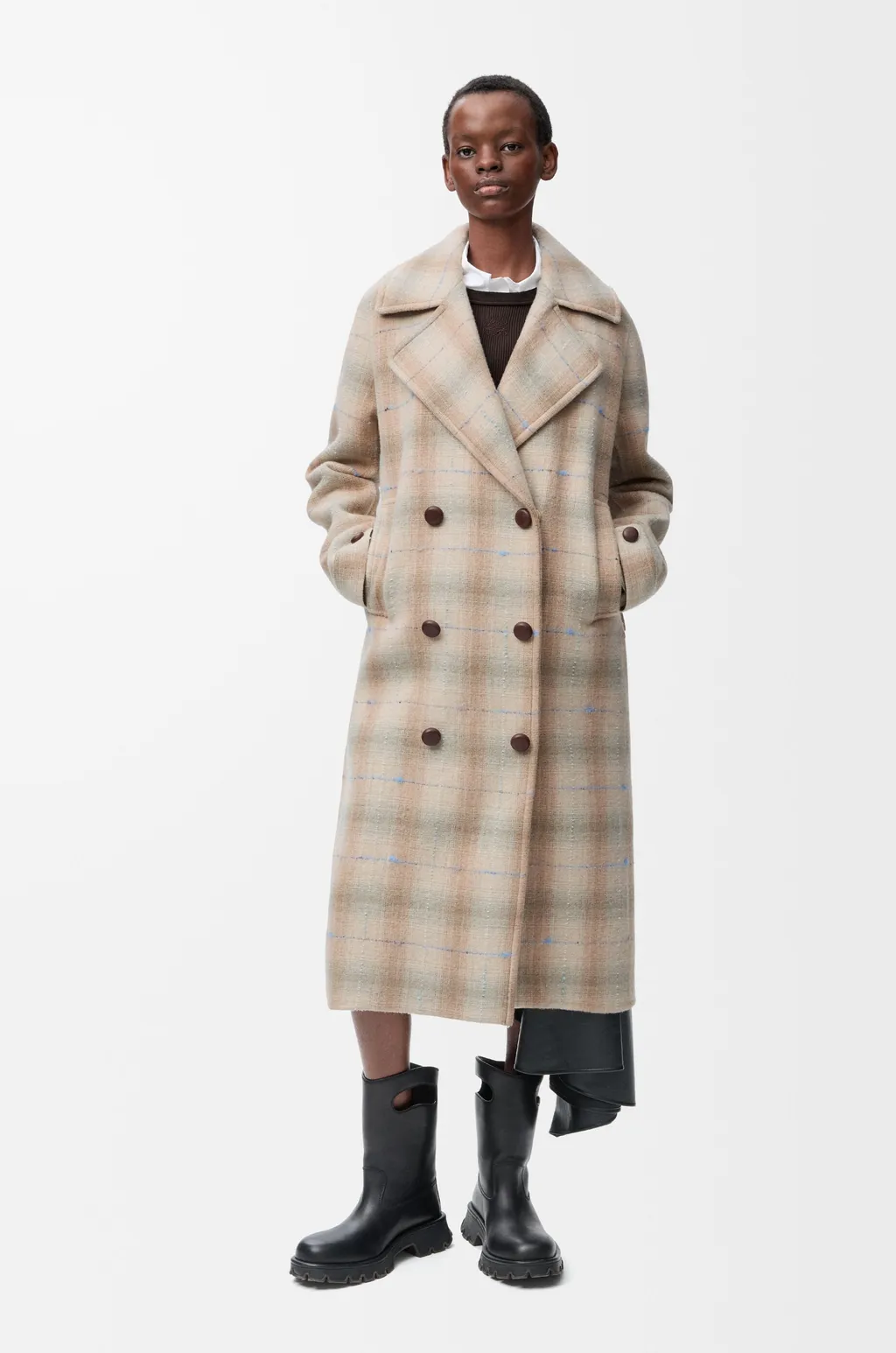 Coat In Wool And Cashmere Blend