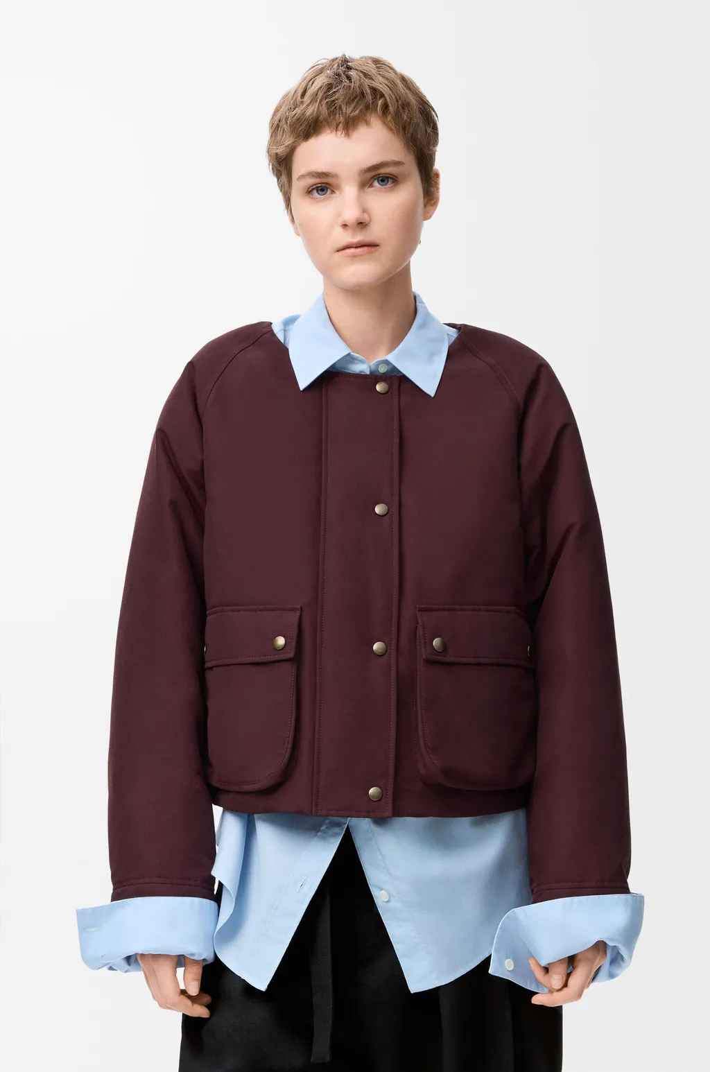 Puffer In Shearling And Cotton Blend