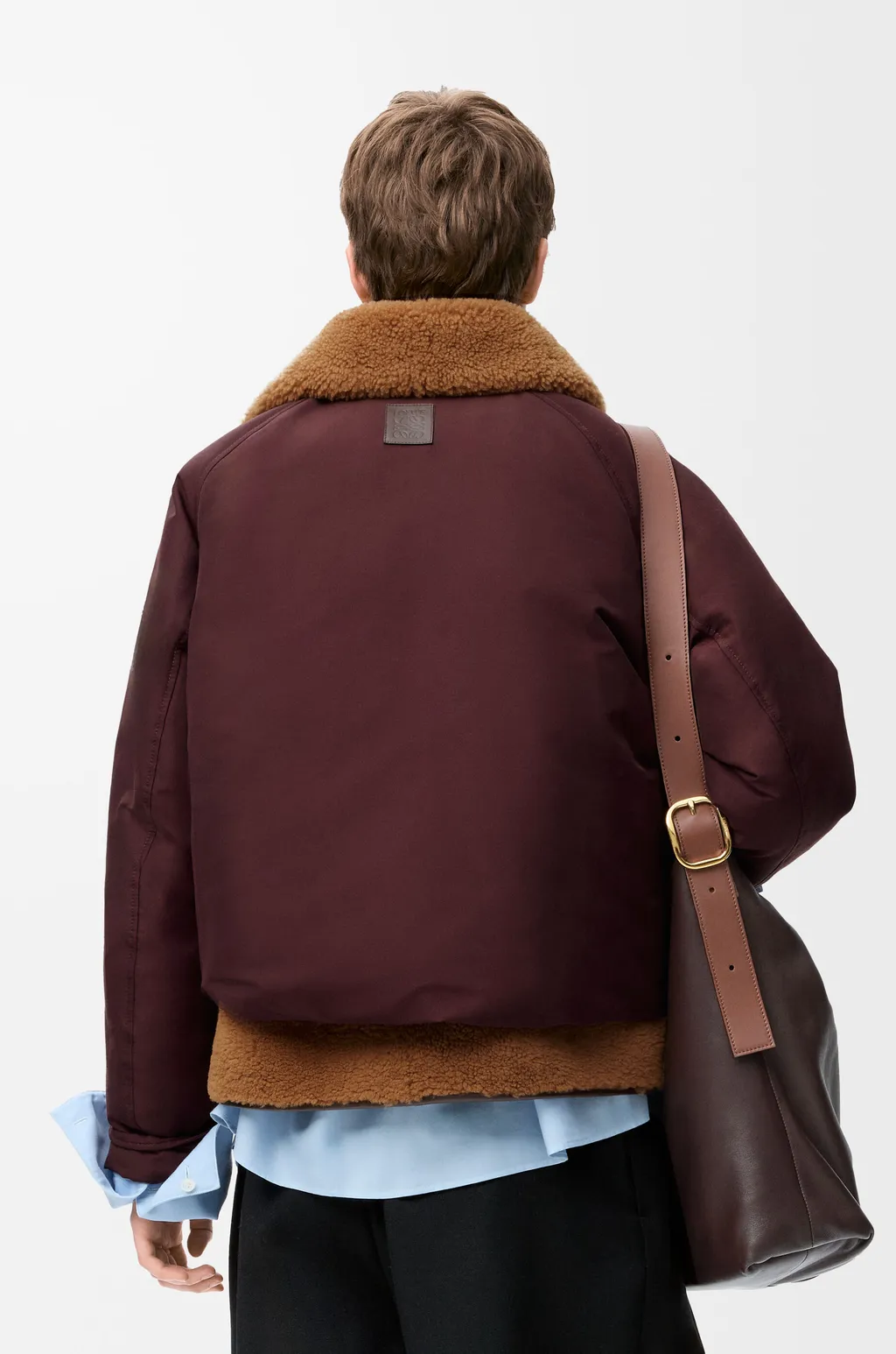 Puffer In Shearling And Cotton Blend