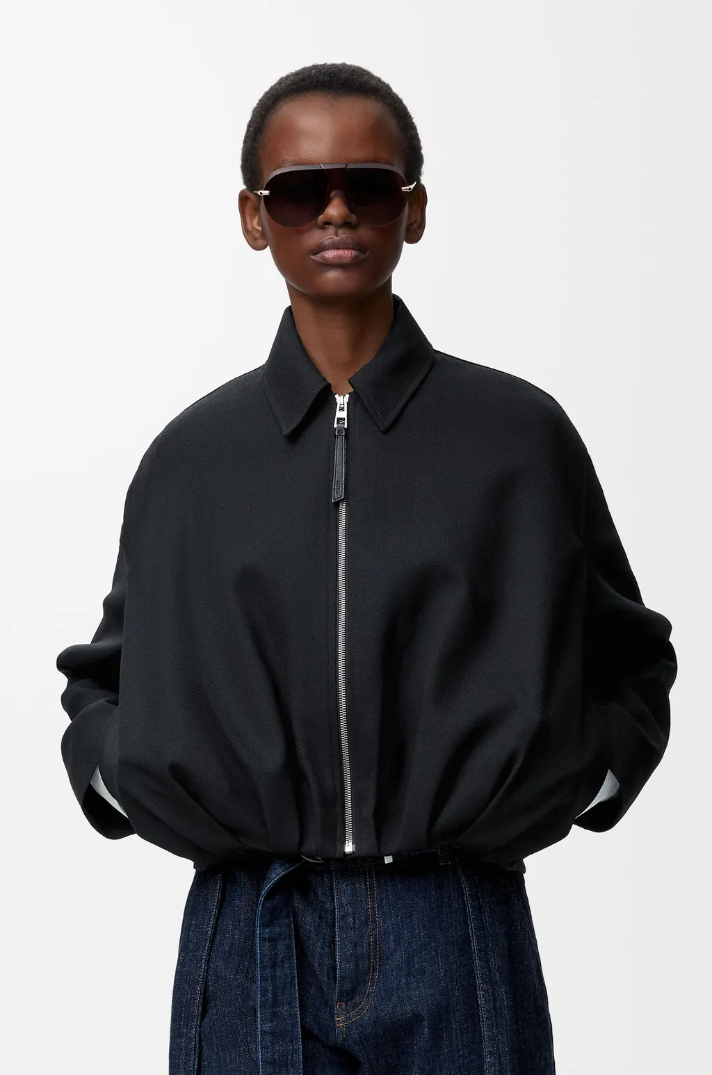 Draped Jacket In Wool