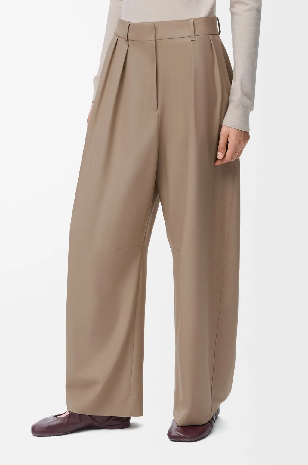 Barrel Trousers In Wool