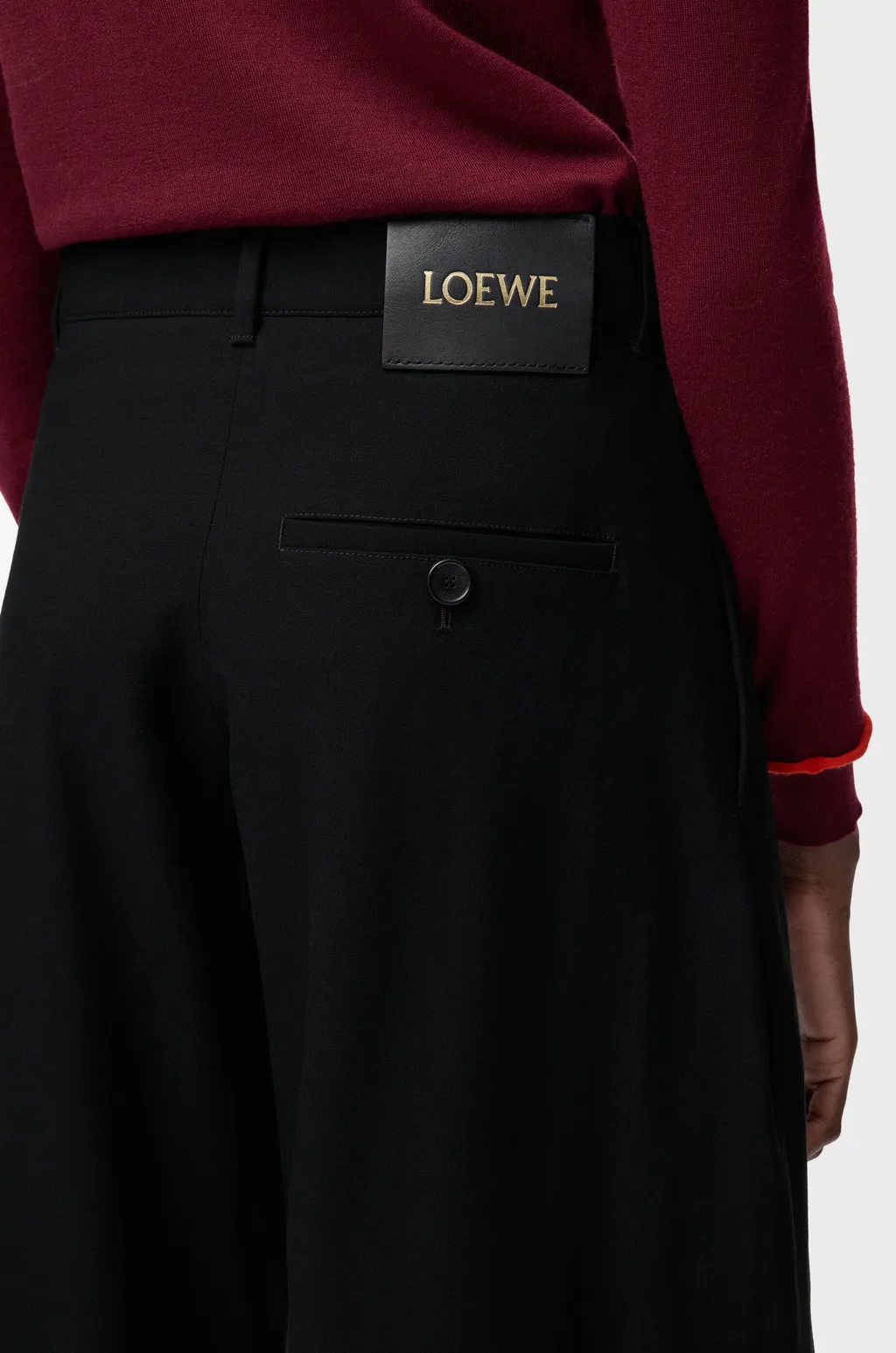 Belted Trousers In Wool