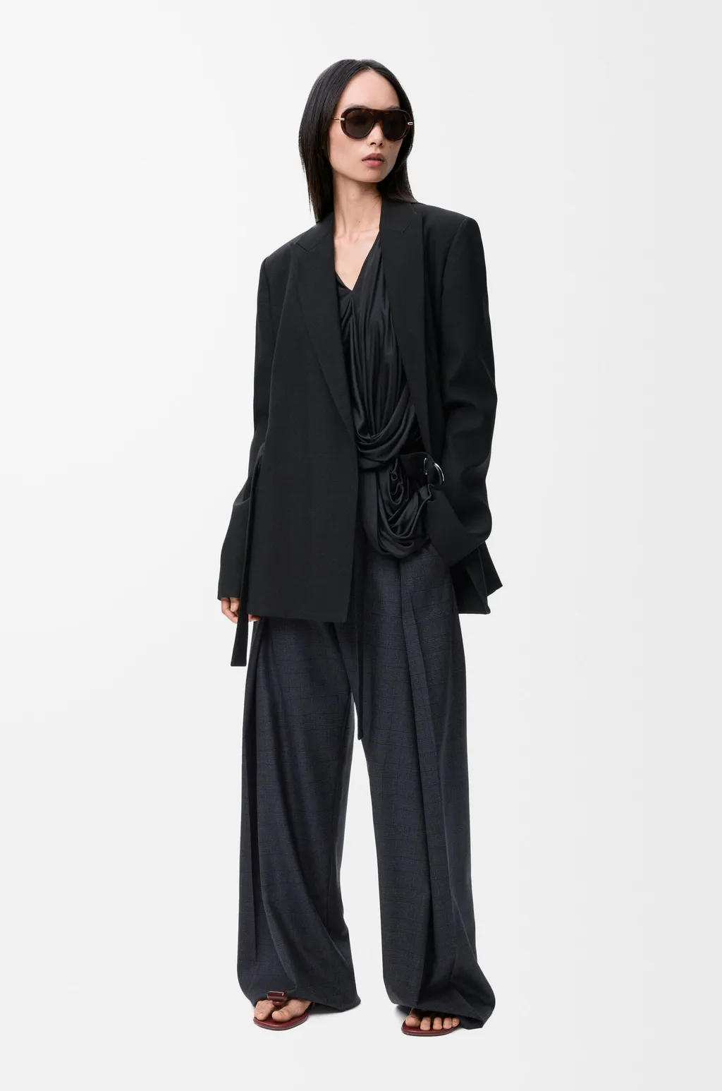 Belted Trousers In Wool
